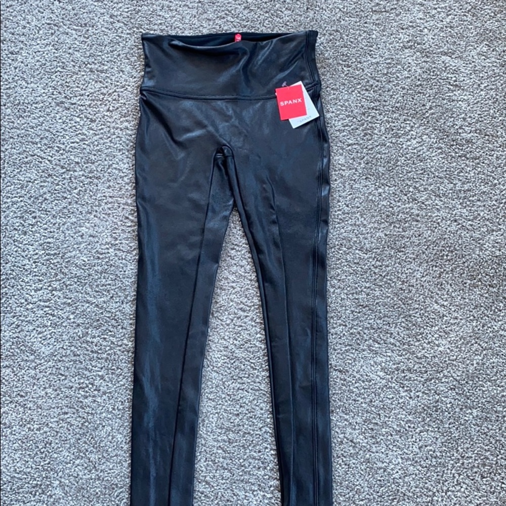 NWT - SPANX Faux Leather Leggings - Small